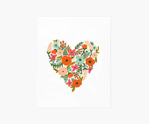 Floral Heart Print 8x10