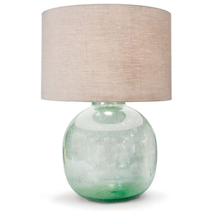 Turquoise Seeded Glass Table Lamp
